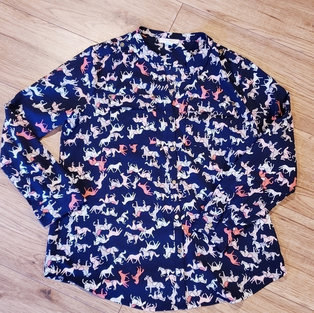 Charter Club Horse Blouse Petite